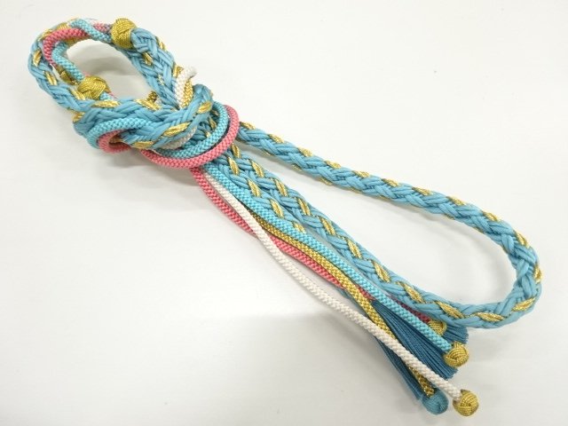 JAPANESE KIMONO / HANDTIED OBIJIME CORD 